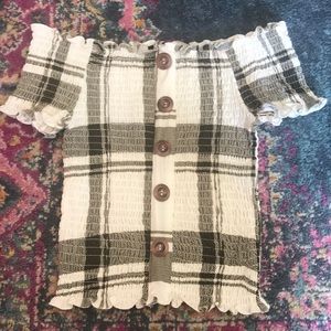 Rue21 ruched off the shoulder top!